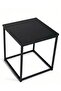 Migue home Set of 2 Nesting Square Coffee Table for Living Room, Side Table, Easy Assembly, Black Color - 6
