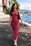 Women's Desen7 Zero Collar Sleeveless Slit Long Dress Arm-23Y001090