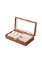 Multi-Purpose Leather Jewelry, Watch, and Glasses Organizer Box with Glass Lid - 3