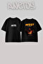 Kanye West_20 Design Printed Unisex Oversize Black Tshirt