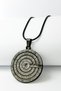 Black Color 3.5 cm Circle Double Sided Four Kul & Inshirah Surahs Written 60 cm Italian Chain 316L Stainless Steel Necklace - 2