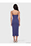Original Draped Collar Drawstring Strap Gathered Dress - 4
