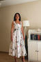 Spring Floral Piping Square Neck Dress - 7