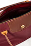 Giza Satin Large Size Women's Burgundy Shoulder Bag - 3