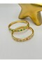 Colorful Stone Detailed Handcuffs (Steel) Green