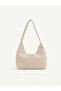Cream Shk331 Soft Textured, Zippered, Women's Hand, Arm and Shoulder Bag