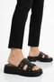 Black High-Sole Comfortsole Sole Women's Slippers 35350 Z - 3