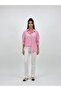 Women's Pink Plus Size Patterned Strawberry Fabric Shirt Hzl26S-Zss111311 - 4