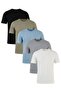 Cotton Regular Fit Crew Neck 5'Li Package t Shirt Men t Shirt 59020204S5
