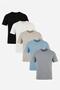 Cotton Regular Fit Crew Neck 5'Li Package t Shirt Men t Shirt 59020204S5