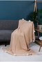 Menekşe Knitwear Knitted Tv Blanket 10 Pompom Salmon |   130X170 Leg Shawl-Seat Shawl and Decoration