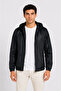 Special Design Hooded Inner Lining Water and Wind Repellent Thin Windbreaker with Zipper Pockets - Black - 5
