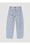 Blue Barrel Fit Stone Embellished Girls' Jean Pants - 2