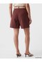 Gencc Quality Pleated Women's Jean Shorts with Waist Belt - 4