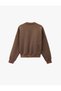 Brown Women's High Neck Regular Fit Sweater 6Wak30002Pk - 4