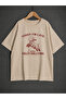 Women's Sorry I'M Late Lamb Printed Oversized T-Shirt