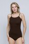 Women's Bitter Brown Cotton Strap Tank Top