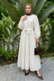 Tied Skirt Suit Y0149 - Cream - 3