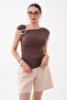 Women's Shoulder Buckle Detailed Sleeveless Blouse 260658 - 2