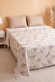 Mustard Wildflower Patterned Double Printed Pique & Bedspread 200X230 cm - 4