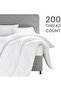 Sapphire Collection Luxury 100% Egyptian Cotton Duvet Quilt Cover & Pillowcase Bedding Set (White, Double) - 3