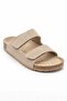 Beige Velcro Strap Anatomical Daily Beach Pool Beach Slippers Women's Slippers - 3