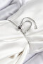 Brass Zircon Stone Row Arrow Model Silver Color Elevator Women's Bracelet - 2