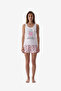 Women Milkshake Sleeveless Shorts Light Pink Pyjama Set