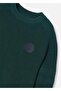 Boy's Crew Neck Textured Knitwear Sweater 2-10 Years Green - 5