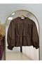 Aylinay Gathered Waist Tunneled Shirt-Bn4174 Brown