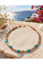 Sea Shell Blue Starfish Detailed Adjustable Necklace |   Summer Themed Handmade Women's Necklace - 2