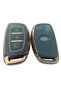 Hyundai Keyless Start Tucson Bayon Elantra Compatible Remote Key Case Cover Auto Keychain Turquoise - 3