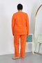 Fashion Line Women's Plus Size Long Sleeve Combed Cotton Pajamas Set Orange 202501 - 5