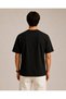 2-Pack Unisex Beige-Black Oversize T-Shirt Set - Crew Neck Basic T-Shirt - 6