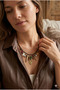 Handmade Leather and Metal Detailed Special Design Authentic Necklace - 2