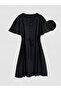 Lcw Grace Black V-Neck Belted Waist Dress - 5
