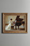 Elegant Woman Playing the Piano - Vintage Patterned Painting - Thick Model