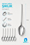 Set of 6 Stainless Steel Teaspoons 11 cm – Shiny Metal Spoons with Thin Flat Handle - 3