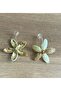Wicker Summer Earrings in Flower and Leaf Shapes - 2