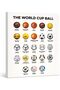 30x40 cm Gallery Wrapped Canvas Wall Art | The World Cup Ball History Poster | All Official FIFA Match Balls 1930-2026 | Football Soccer Sports Wall Decor | Ready to Hang