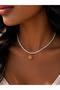Women's Pearl Sun Pendant Necklace