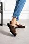 Women's Brown Knitted Detailed Comfortable Sandals - 4