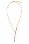 Women's Steel Stone Detail Y Necklace - 4