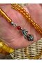 Old Antique 99 Luk Fire Amber Old Antique with Silver Tassels - 4
