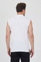 Half Neck Zero Sleeve T-Shirt Plain Basic - 3