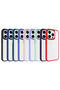 iPhone 15 Pro Case Transparent Back Face Camera Raised Silicone Vrdr - 2