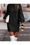 Women's Long Sleeve Turtleneck Mini Knit Dress - 2