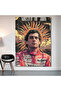 Ayrton Senna Wall Covering Wall Carpet First Quality Satin Fabric Poster