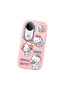 Vivo V50 Compatible Case Camera Protector Pink Silicone Couple Phone Case with Kitty Pattern - 3