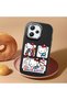 Redmi 12 Compatible Case Camera Protector Black Silicone Couple Phone Case with Kitty Pattern - 2